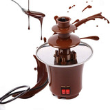 Fonte De Chocolate Em Cascata De 3 Andares Fácil De Usar Cor Marrom 110v
