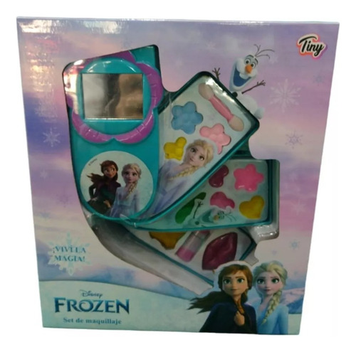 Maquillaje Infantil Set Frozen Celular C/espejo 3 Divisiones