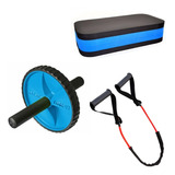 Kit Ginastica Treinamento Roda Abdominal + Extensor + Step