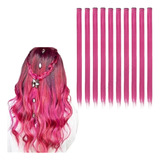 Set De 10 Extensiones De Cabello Color Con Clip Niña Princes