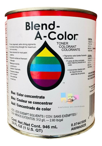 Blend A Color (concentrado De Color)  (tinta Universal)