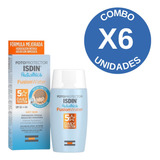 Combo X6 Isdin Fotoprotector Spf50+ Fusion Fluid Color 50 Ml