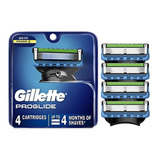 Gillette Proglide Cuchillas Para Hombres, 4 Hojas