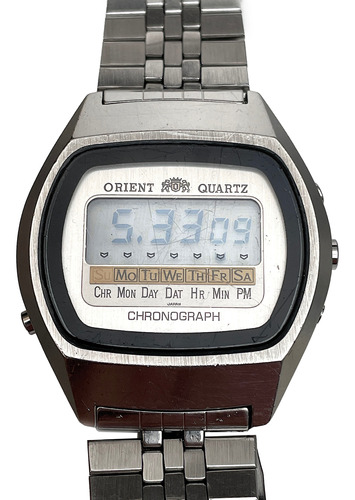 Reloj Orient Lcd Cuarzo Vintage G611107-40, Setentero, Raro
