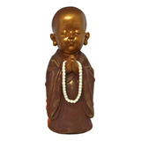 Estátua De Buda Zen Harmonia Gesso Monge Meditação Decoração