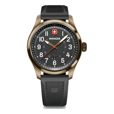 Relógio Masculino Wenger Terragraph Bronze de Silicone | Parcelamento sem juros
