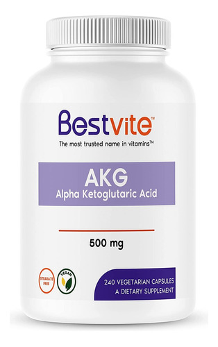 Bestvite Akg 500mg 240 Capsulas Potenciador De Óxido Nítrico