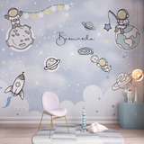 Painel Adesivo Vinil Autocolante Astronautas Babys M²