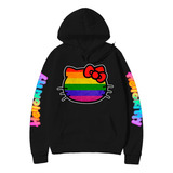 Moletom Blusa Lgbt Hello Kitty Face Bandeira Ref1081