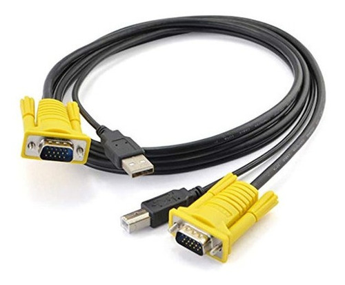 Ikkegol 5 ft 15 pin Usb 2.0 kvm Switch Cable Para Teclado