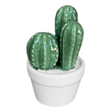 Maceta Cactus Ceramica Verde Decorativo Decoracion Deco