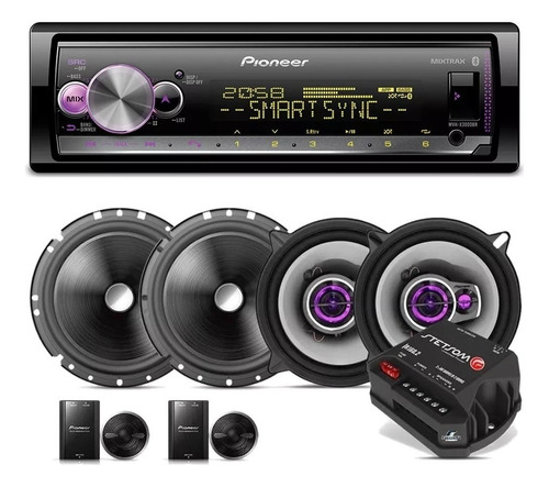 Aparelho Pioneer Mvh-x300br + Kit 2 Vias + 5 Pol + Módulo