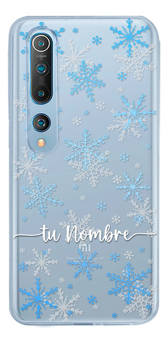 Funda Para Xiaomi  Navidad Copos De Nieve Con Tu Nombre