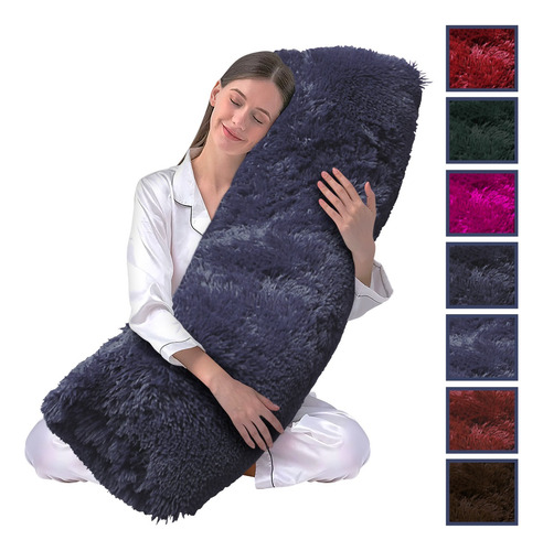 Almohada Cojín Pelo Largo Suave Decorativo Abrazable Grande