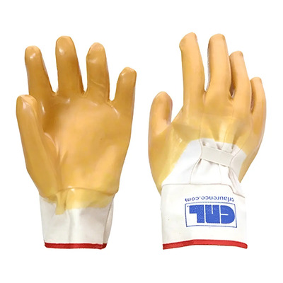 10 Pares Guantes Antideslizantes CRL para Cargar Vidrio Amarillo Látex Algodón | Meses sin interés