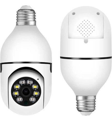 Camera Lampada Inteligente Panoramica Yoosee Wifi Espiã Led