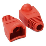 Capuchon Capuchones Rj45 Ficha Red Cable Bolsa X10 Rojo