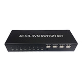 Chaveador Switch Kvm Hdmi 8x1 8 Portas Com Nf-e