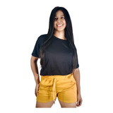 Shorts Tipo Jogger Corto Diseño Deportivo Para Mujer