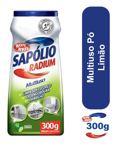 Limpador Sapólio Radium Saponáceo Limão Em Frasco 300 G