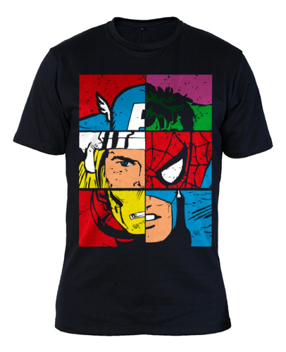 Remera Algodon Premium - 0410 Superheroes 13 - Collage