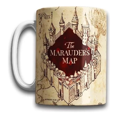 Taza De Ceramica Mapa Del Merodeador Harry Potter Importada