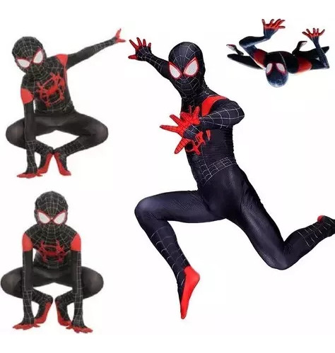 Disfraz De Spiderman De Miles Morales Para Adultos Y Niños