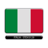 Adesivo Automotivo Bandeira País Italia Resinado