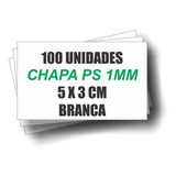 Kit Placas Ps Em Branco 5x3 Pvc 1mm 100un