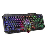 Gaming Keyboard Mouse Combo Rgb Rainbow Retroiluminado