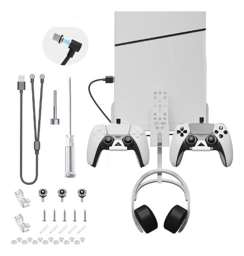 Soporte Para Playstation 5 Slim, Base Controles Auriculares