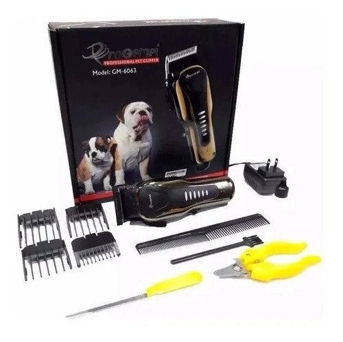 Maquina Para Motilar Perros Inalámbrica Kit 10 En 1 Gm 6063