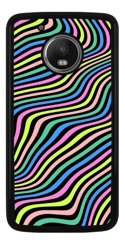 Funda Protector Para Motorola Moto Lineas Colores Ilusion