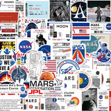 Stickers Nasa Nave Espacial Pegatinas Calcomanías De Pvc 50u