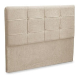  Cabeceira De Cama Box Js Móveis London King 195cm X 106cm Suede Bege