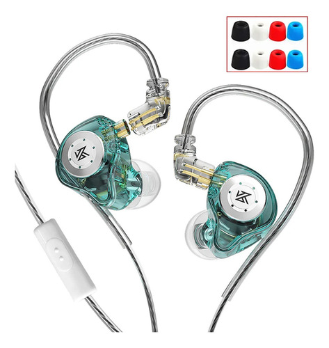 Audífonos In-ear Gamer Inalámbricos Kz Gamer Edx Pro Con Micrófono Color Cyan