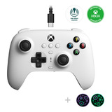 Controlador 8bit Ultimate Wired Xbox Series X|s/one/pc White