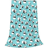 Srufqsi Panda Throw Manta Fleece Franela Mantas Sofá Cama Ma