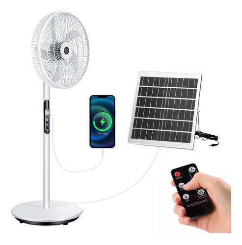 18000mah Ventilador Solar Recargable Con Control Remoto