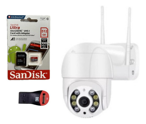 Kit Camera Ip Icsee Wifi A8 + Cartão Memória 64gb + Brinde
