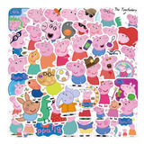 Pack De 50 Stickers Peppa Pig Kawaii Set Adhesivos