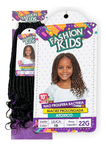Kit 5 Cabelos Lilica Fashion Kids Afro 22g Crochet Promoção