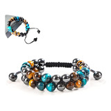 Buena Suerte Pulsera Joyeria Obsidiana Hematita Ojo De Tigre