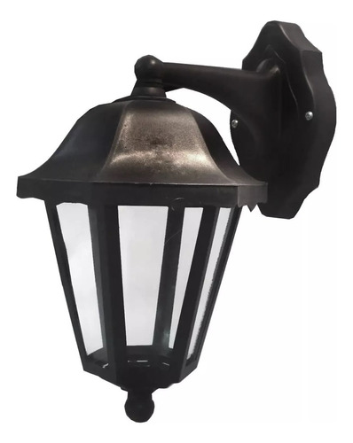 Farol Economico Plastico Apto Exterior E27 Negro