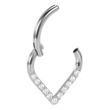 Piercing Argola Gota Clicker Titânio Zircônias Daith Septo