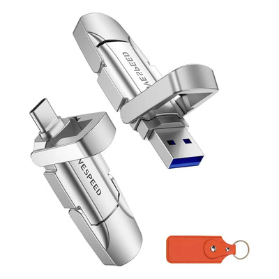 Memoria USB Movespeed 256GB 3.2 Dual Conectores USB-A y USB-C Alta Velocidad | Meses sin interés