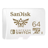 Micro Sd 64 Gb Sandisk Para Nintendo Switch + Envío Gratis