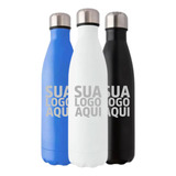 Kit 20 Garrafas Squeeze Personalizada Logo Marca Inox 500 Ml