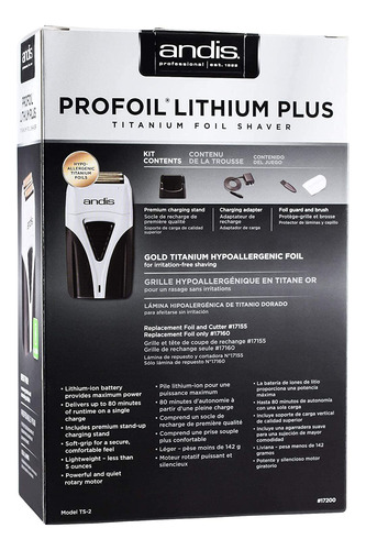 Andis - Afeitadora Inalámbrica Profoil Lithium Plus De Titan