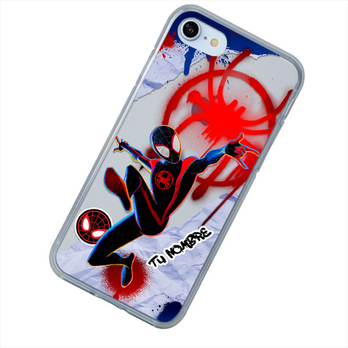 Funda Para iPhone Spiderman Miles Personalizada Nombre